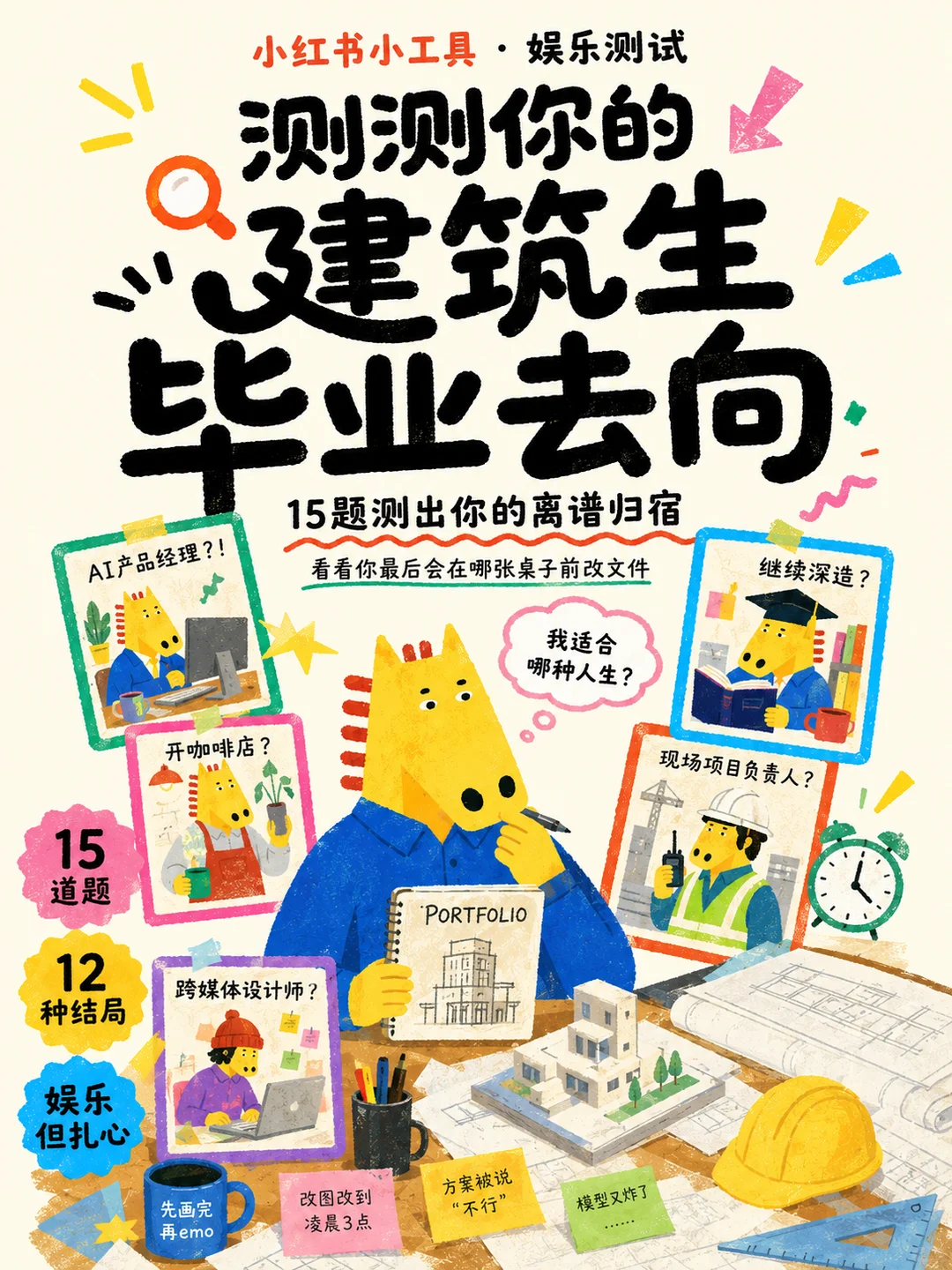建筑生职业测评工具的小红书封面