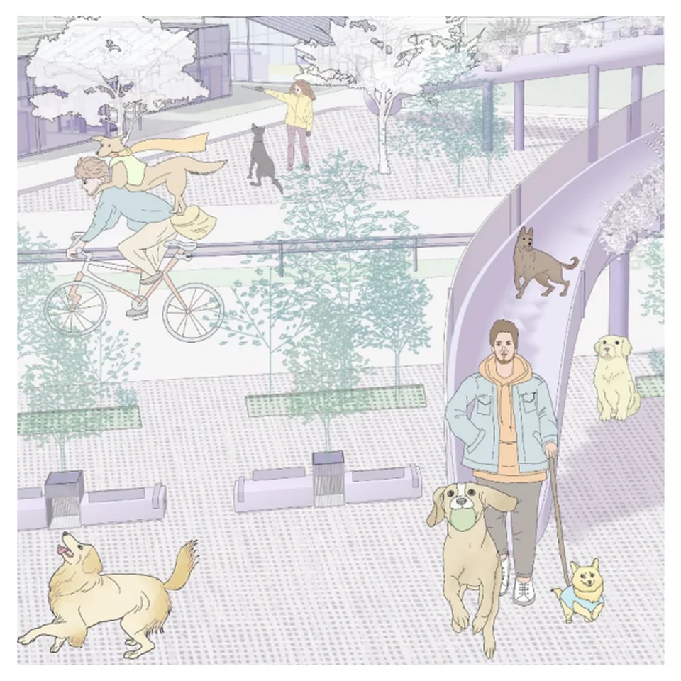复兴乐园项目封面，人犬共生与废弃物系统设计
